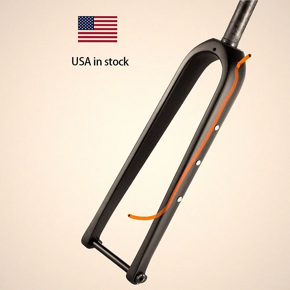 700C Carbon fiber Road bicycle Gravel Bike Fork 1 1/8 Disc Brake 12mm thru-axle